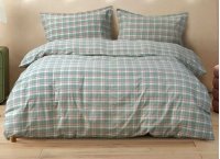 Постельное белье хлопок Lotus Home - Checked Caledonia Mint (Турция), евро